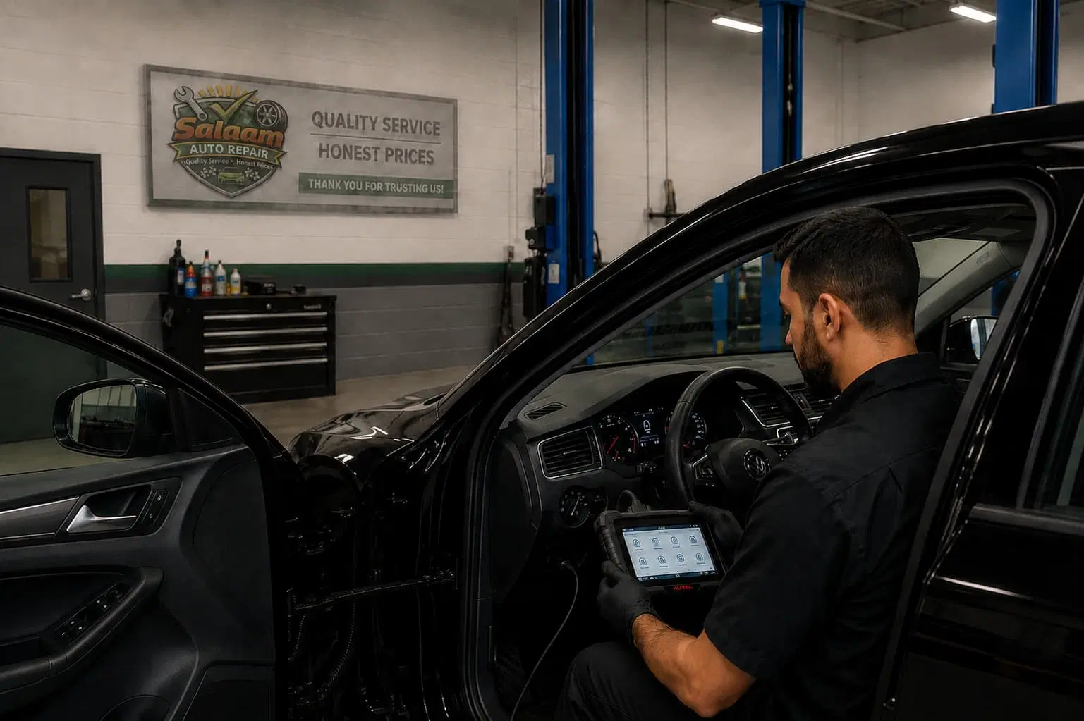 Vehicle diagnostics at Salaam Auto Repair
